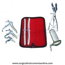 Hegar uterine dilator set,15-16,17-18, mathieu speculum, grave 3pcs, collin large